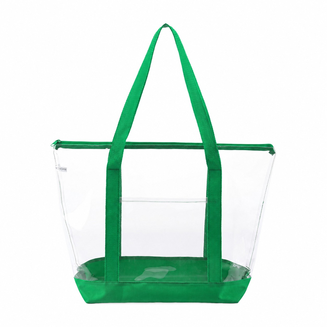 600D Polyester Zippered Storage Tote Bag — Green
