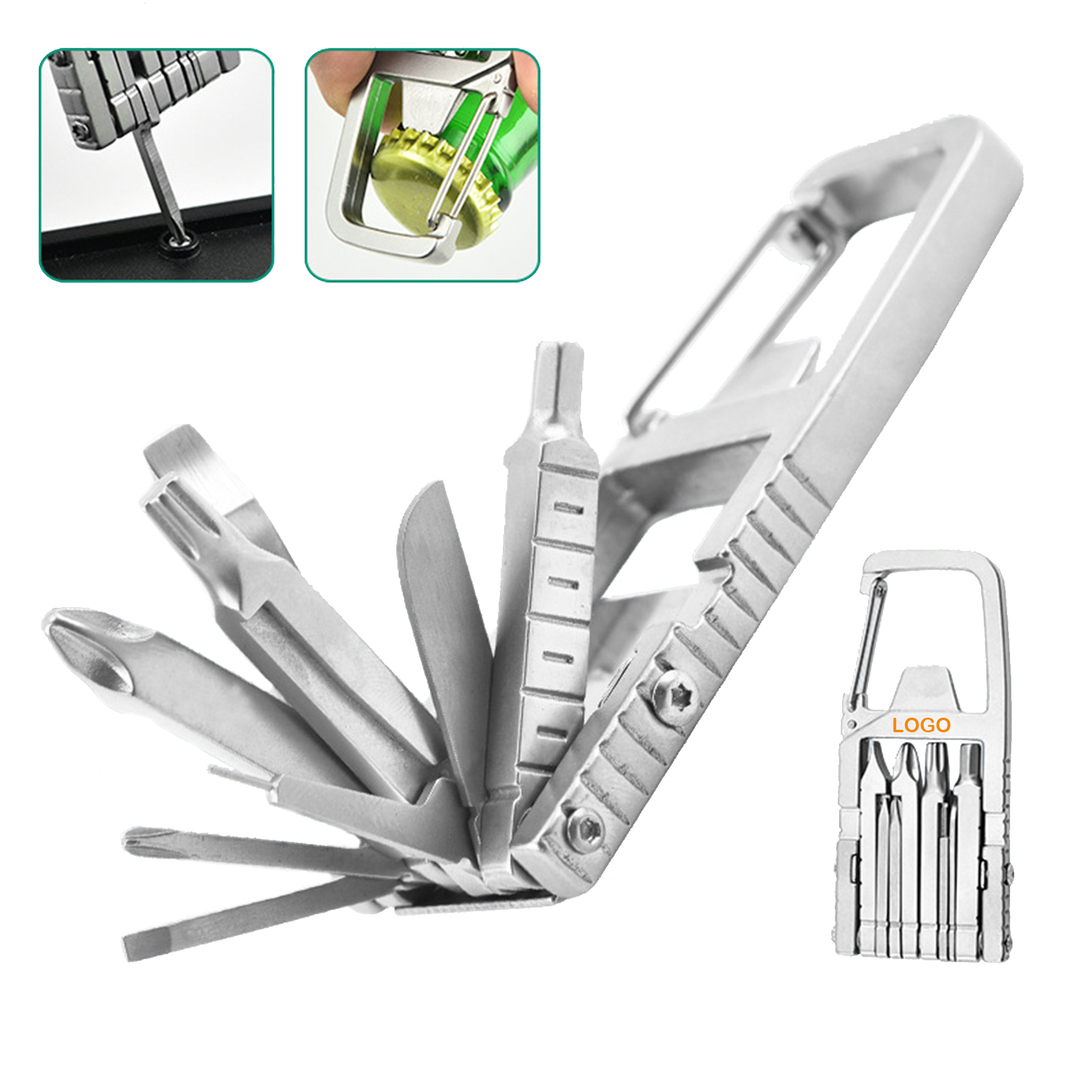 Stainless Carabiner Multi Tool