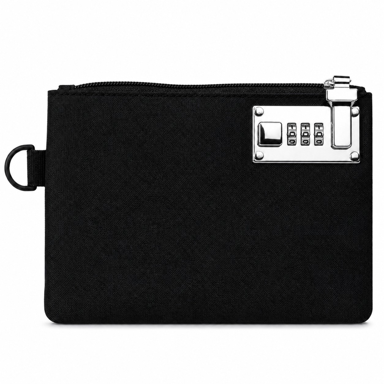Nylon Lockable Money Bag Set — Black