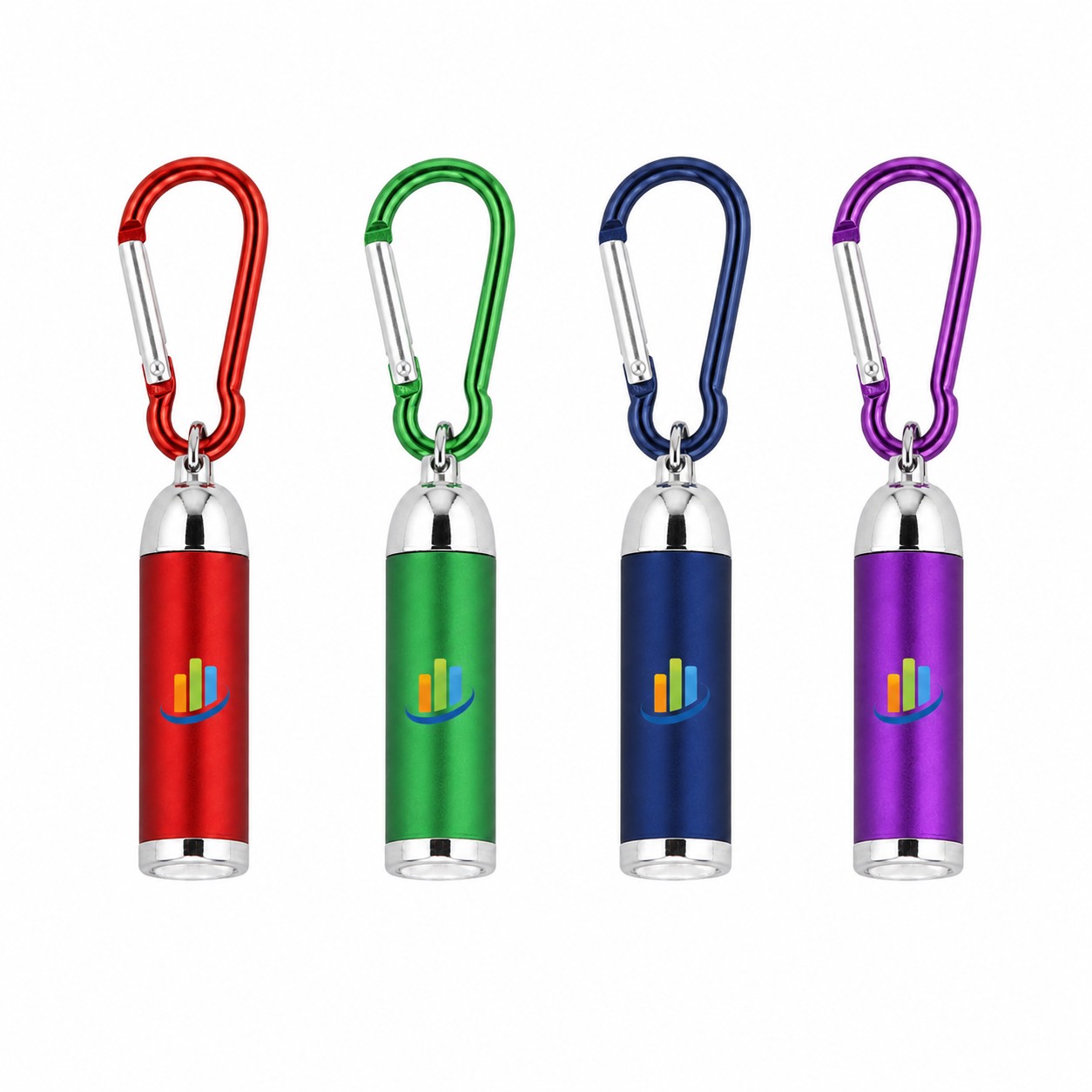 Mini Aluminum Flashlight Keychain With Carabiner