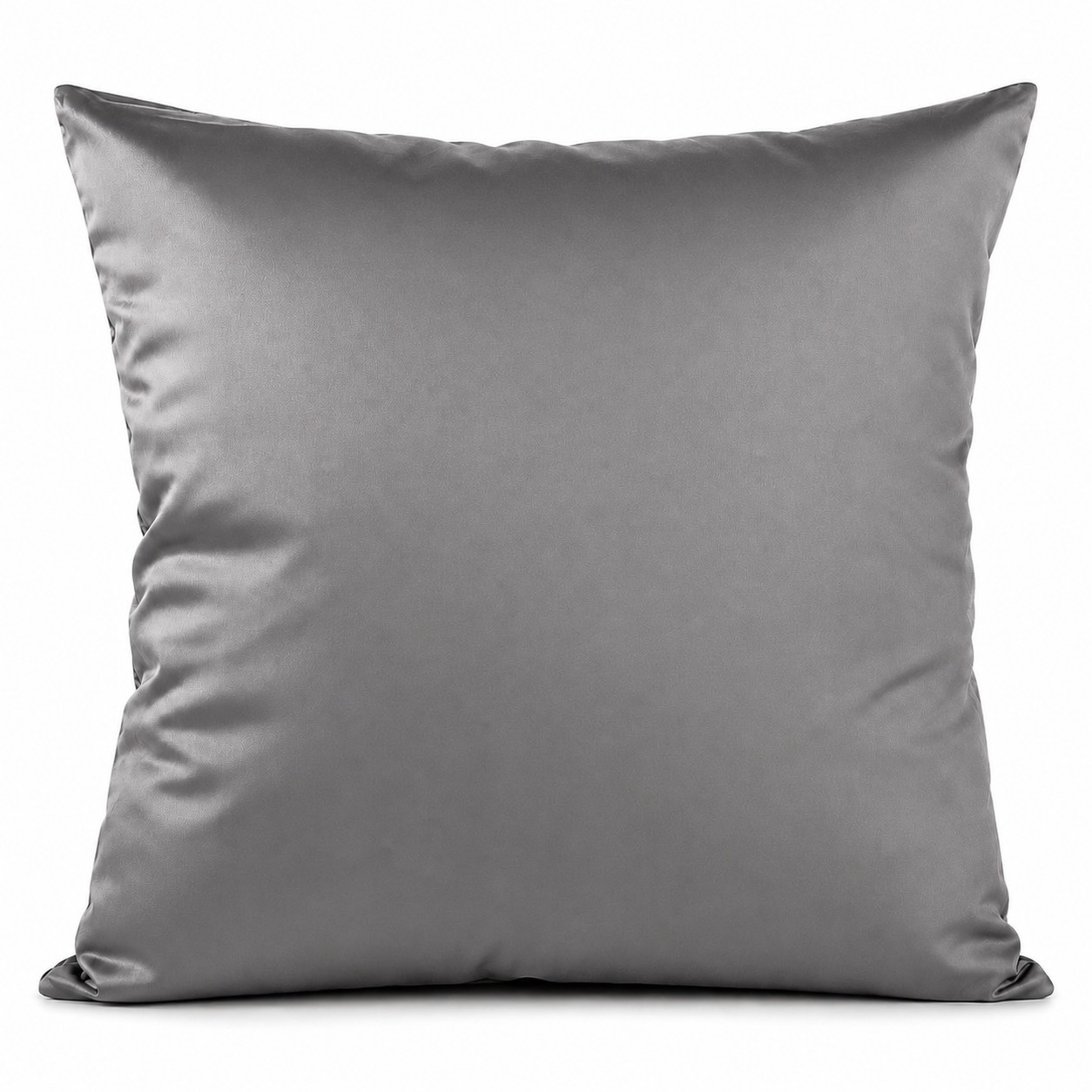 Cotton Square Throw Pillow — Pewter Gray