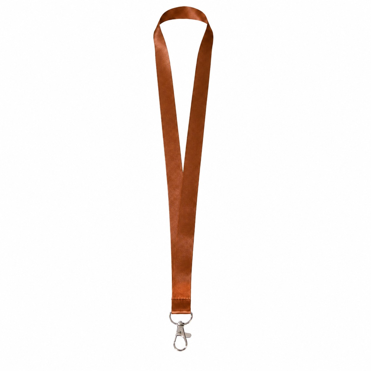 Recycled RPET Badge Lanyard — Copper Brown