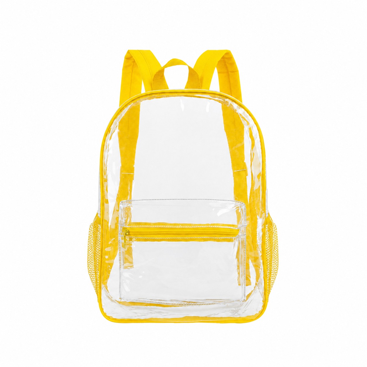 PVC Zippered Storage Backpack — Yellow
