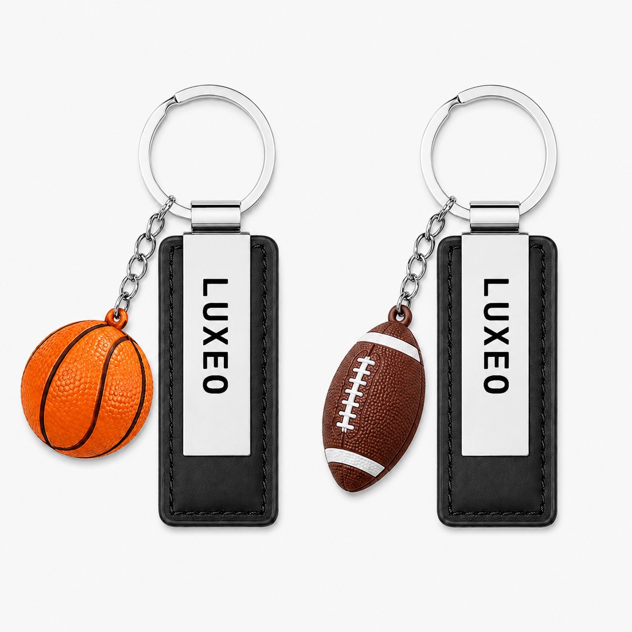 Metal Sports Ball Stress Relief Keychain