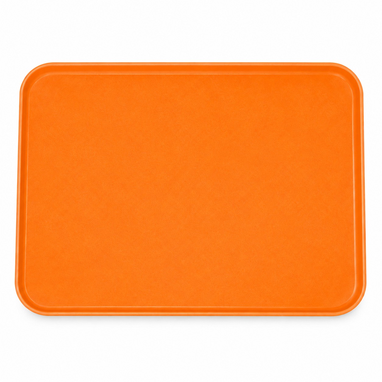 Large Reusable Plastic Serving Tray — Orange
