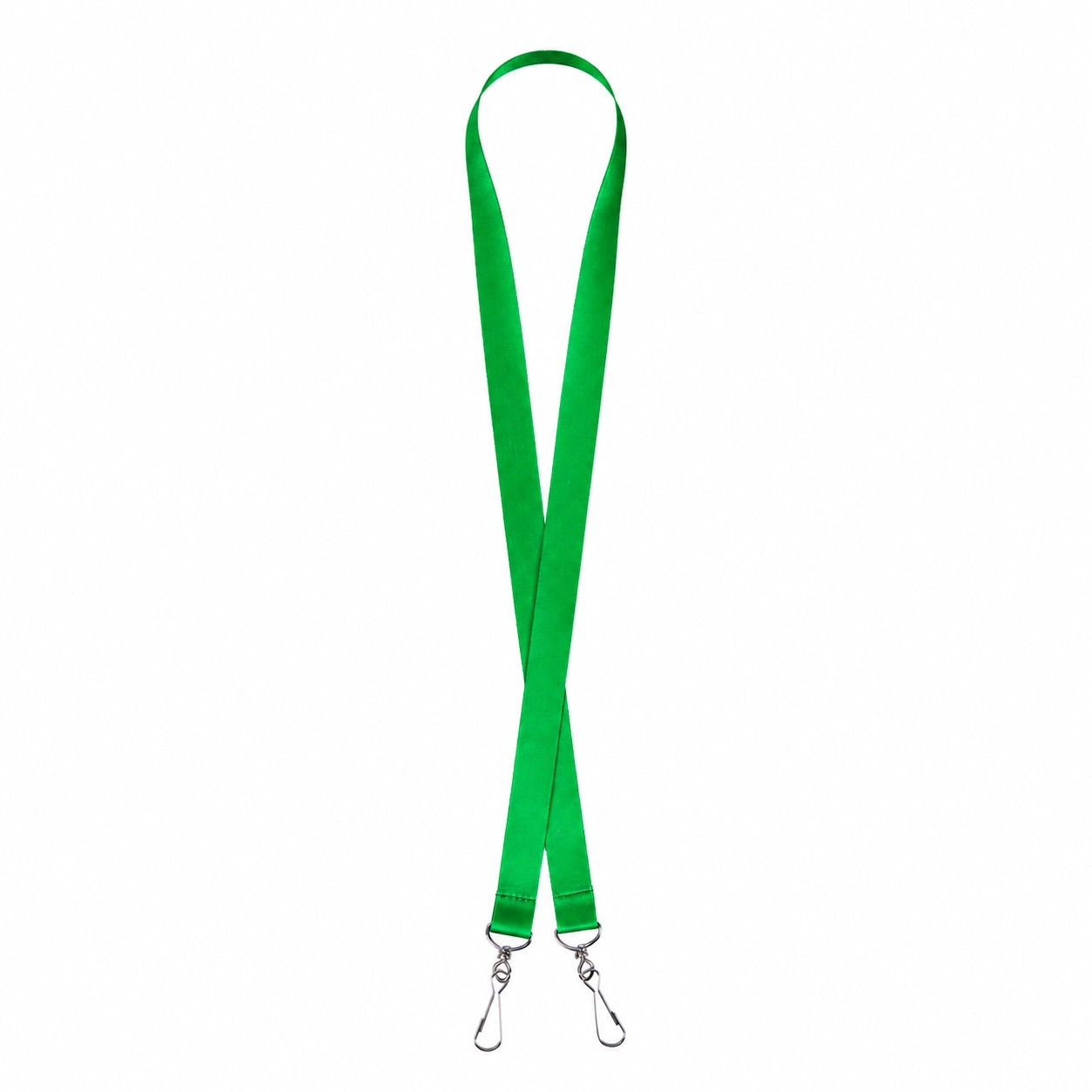 Open End Polyester Lanyard — Green