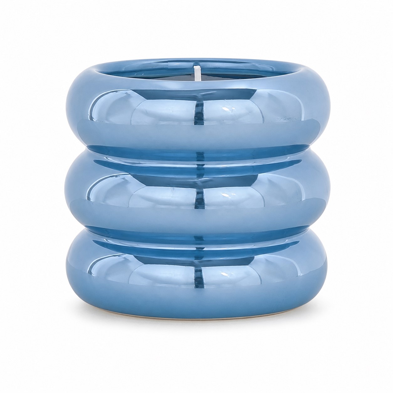 Three Tier Electroplated Ceramic Candle Cup — view 2