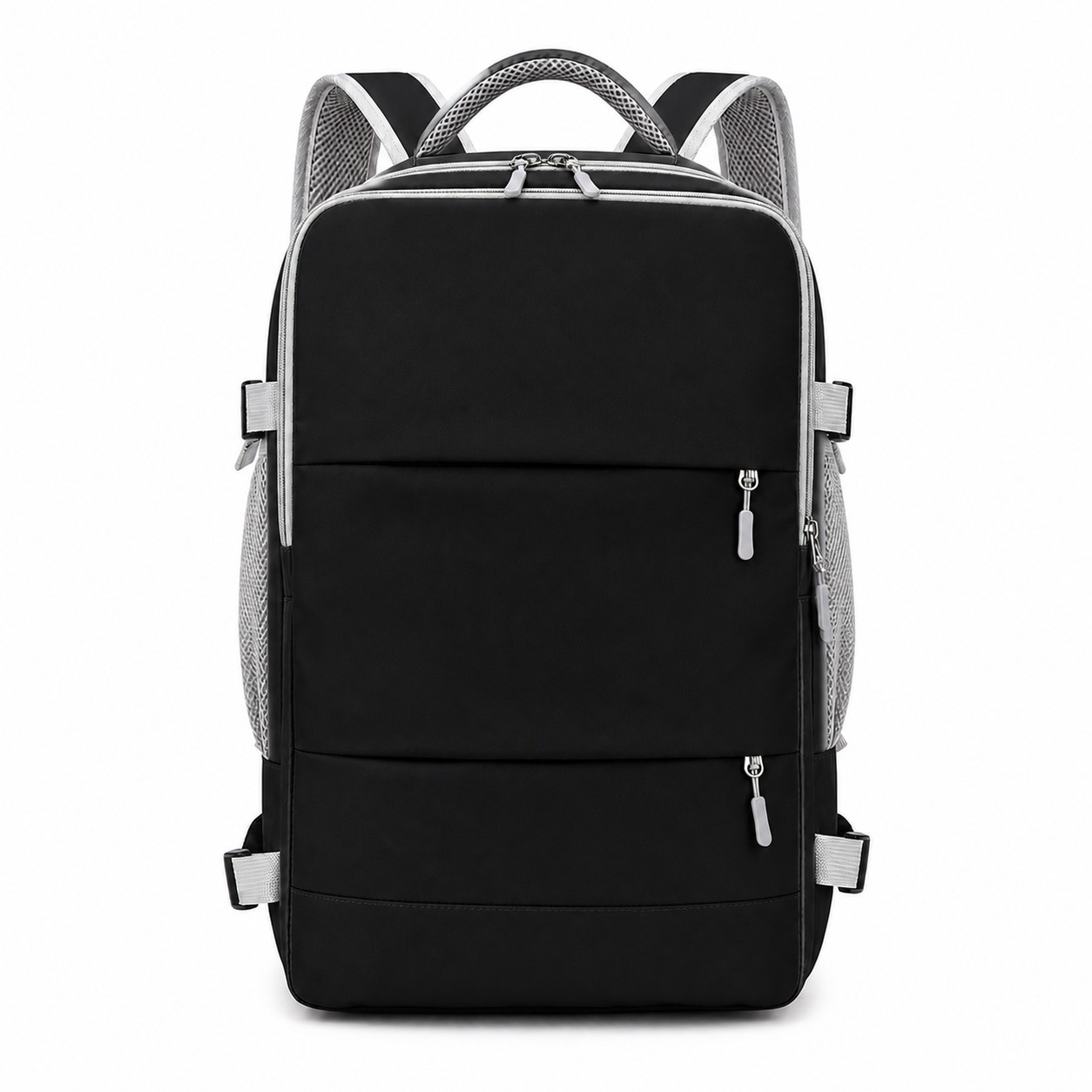 Polyester Carry On Travel Backpack — Black