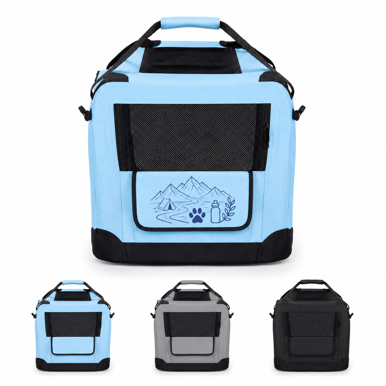 Small Collapsible Oxford Dog Crate