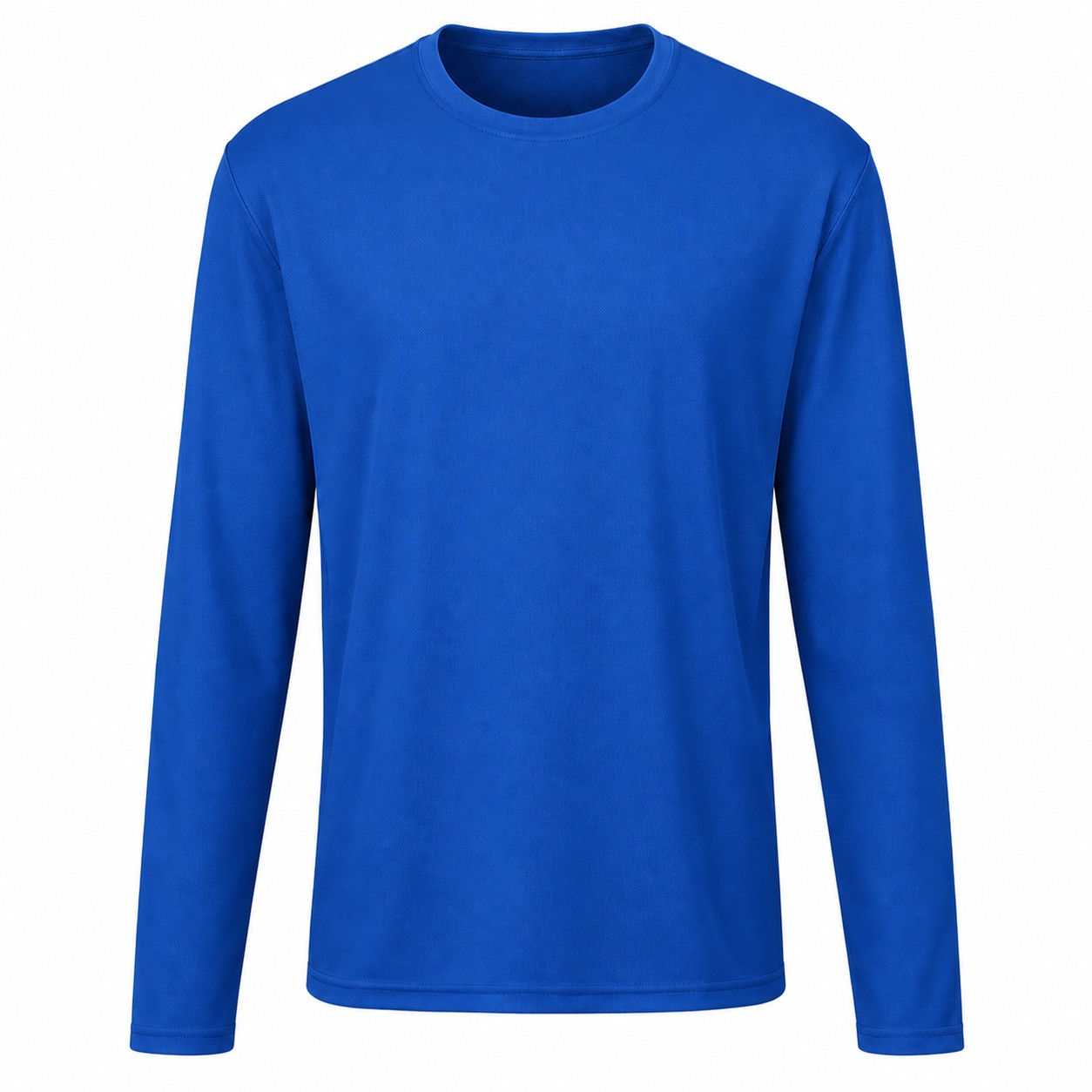 Ladies Polyester Spandex Zip Neck Pullover — Blue