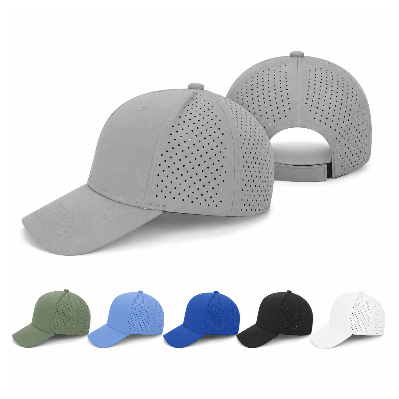 22.8-Inch Polyester Six-Panel Baseball Cap
