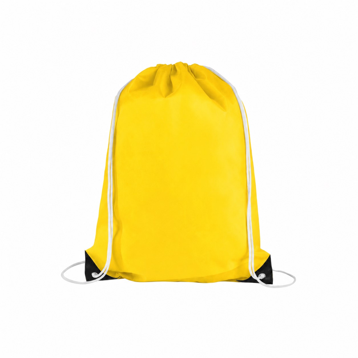 210D Polyester 14" Drawstring Bag — Yellow