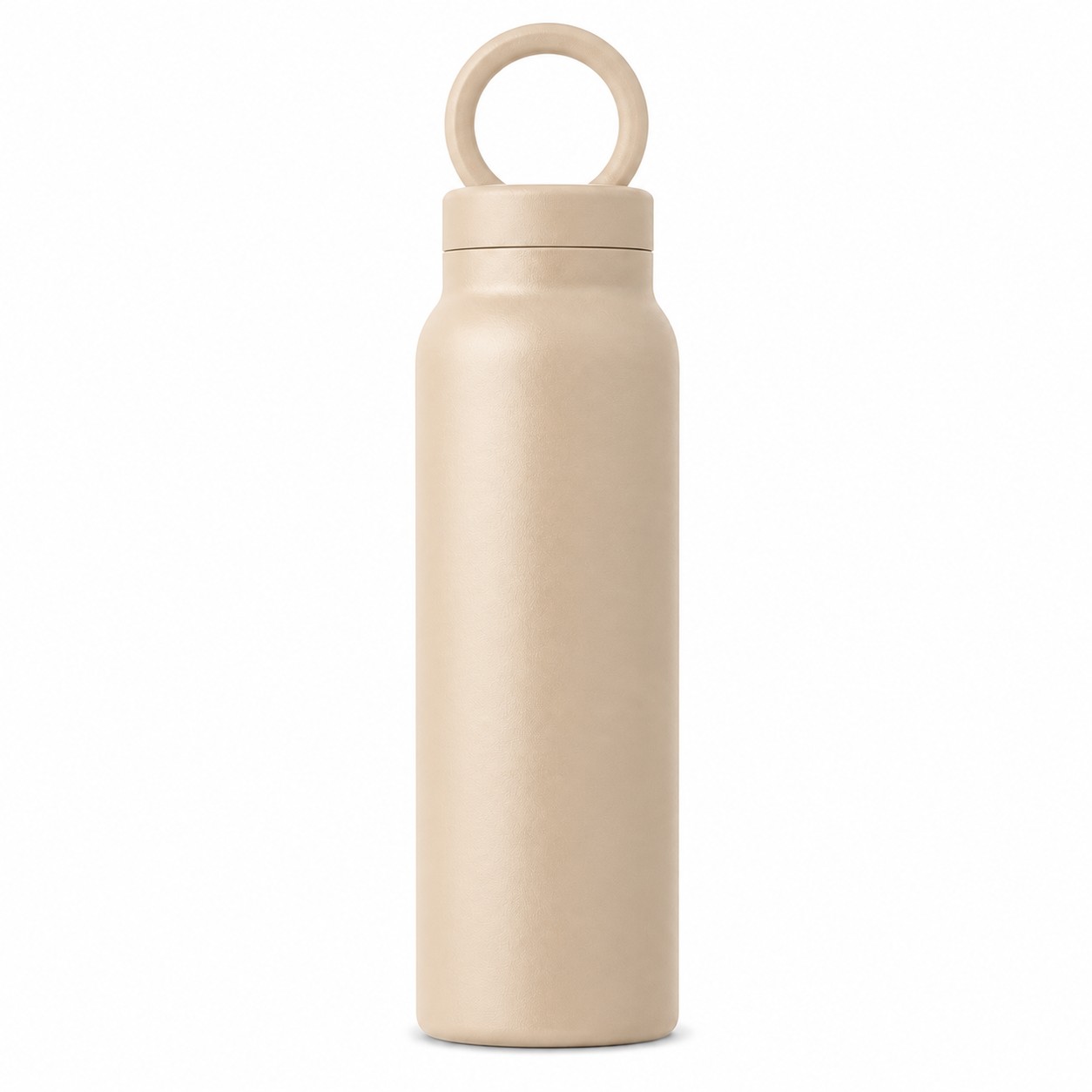 Magnetic Lid Insulated Water Bottle — Natural Beige