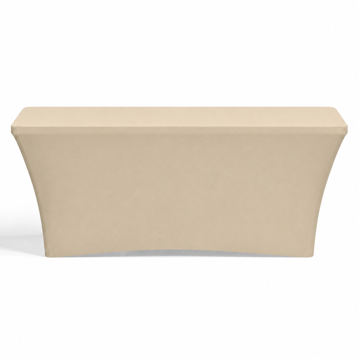 Zippered Six Foot Stretch Table Cover — Natural Beige
