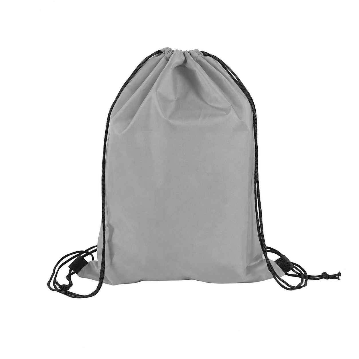 210D Polyester Drawstring Bag — Gray