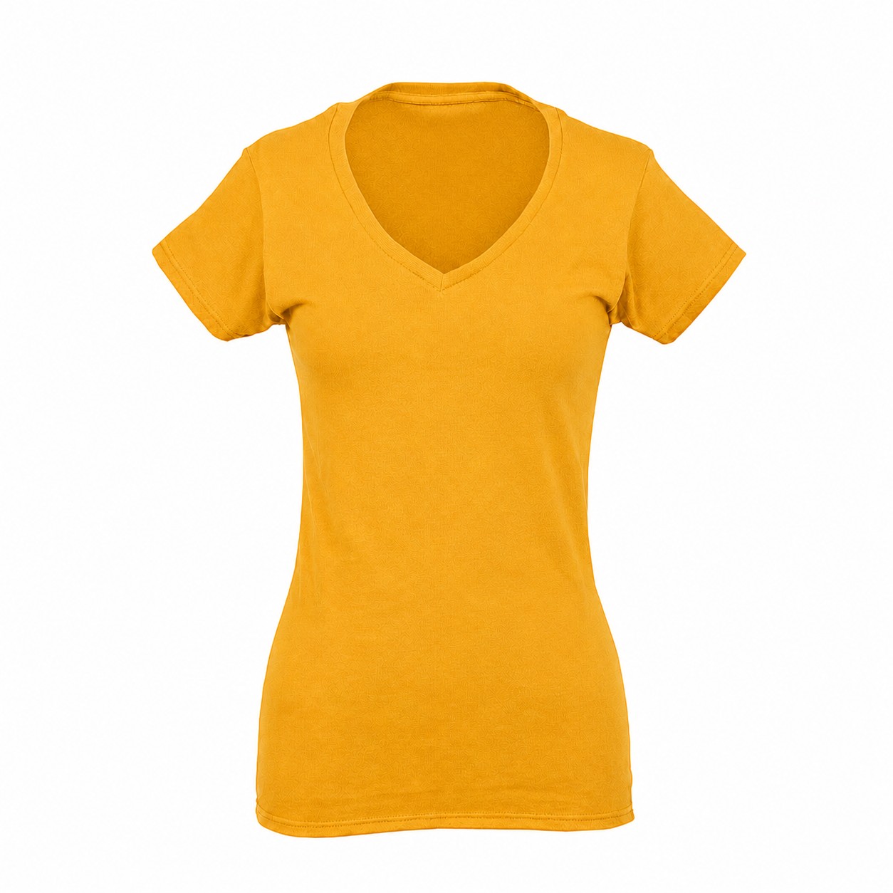 Ladies Soft Ringspun V Neck Tee — Gold