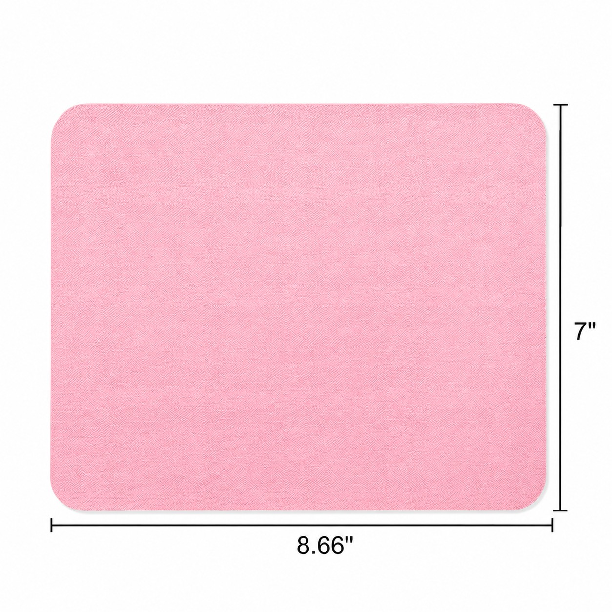 Fabric Mouse Pad With Rubber Foam Base — Pink