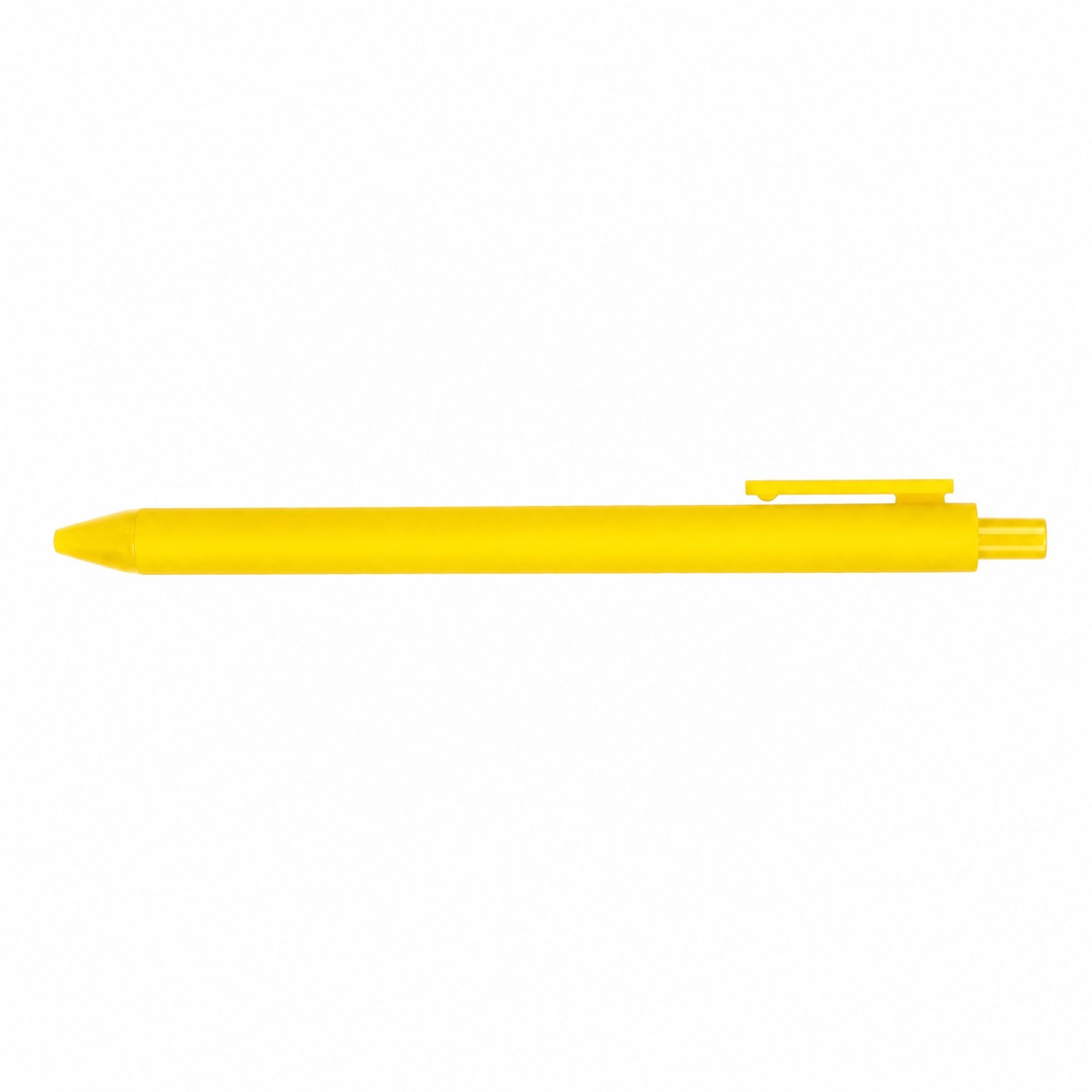 Rubberized ABS Click Gel Pen — Yellow