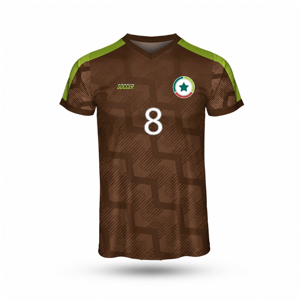 Performance Crew Neck Soccer Jersey — Brown