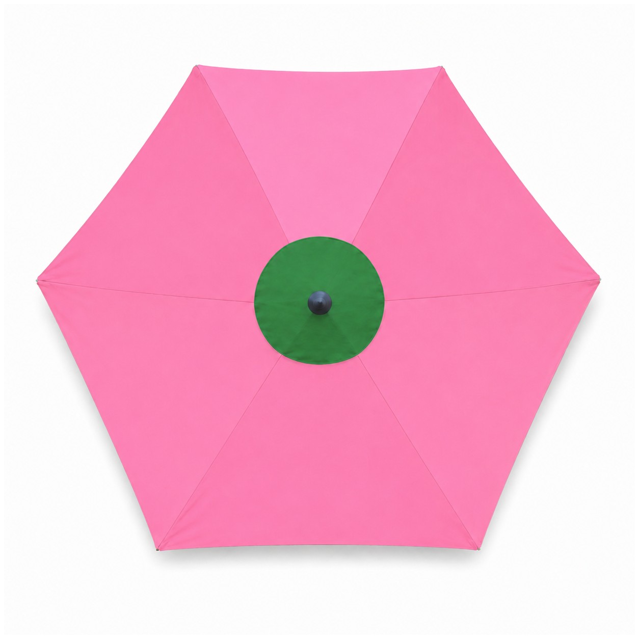 7-Foot Wooden Market Umbrella With Valance — Pink