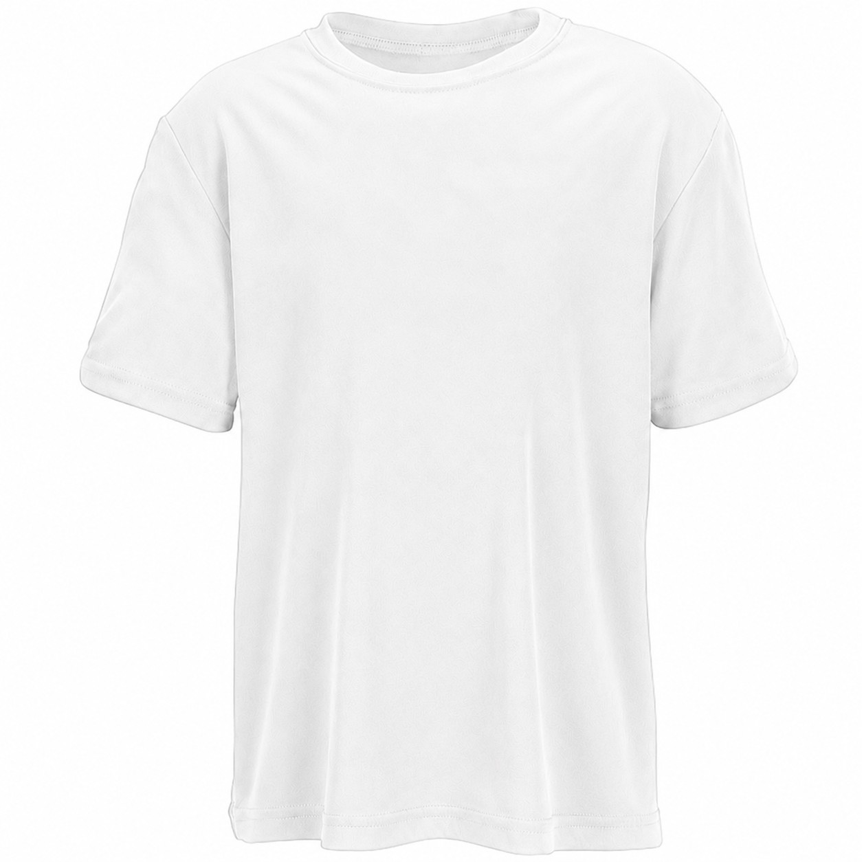 Youth Moisture Wicking Polyester Athletic Shirt — White