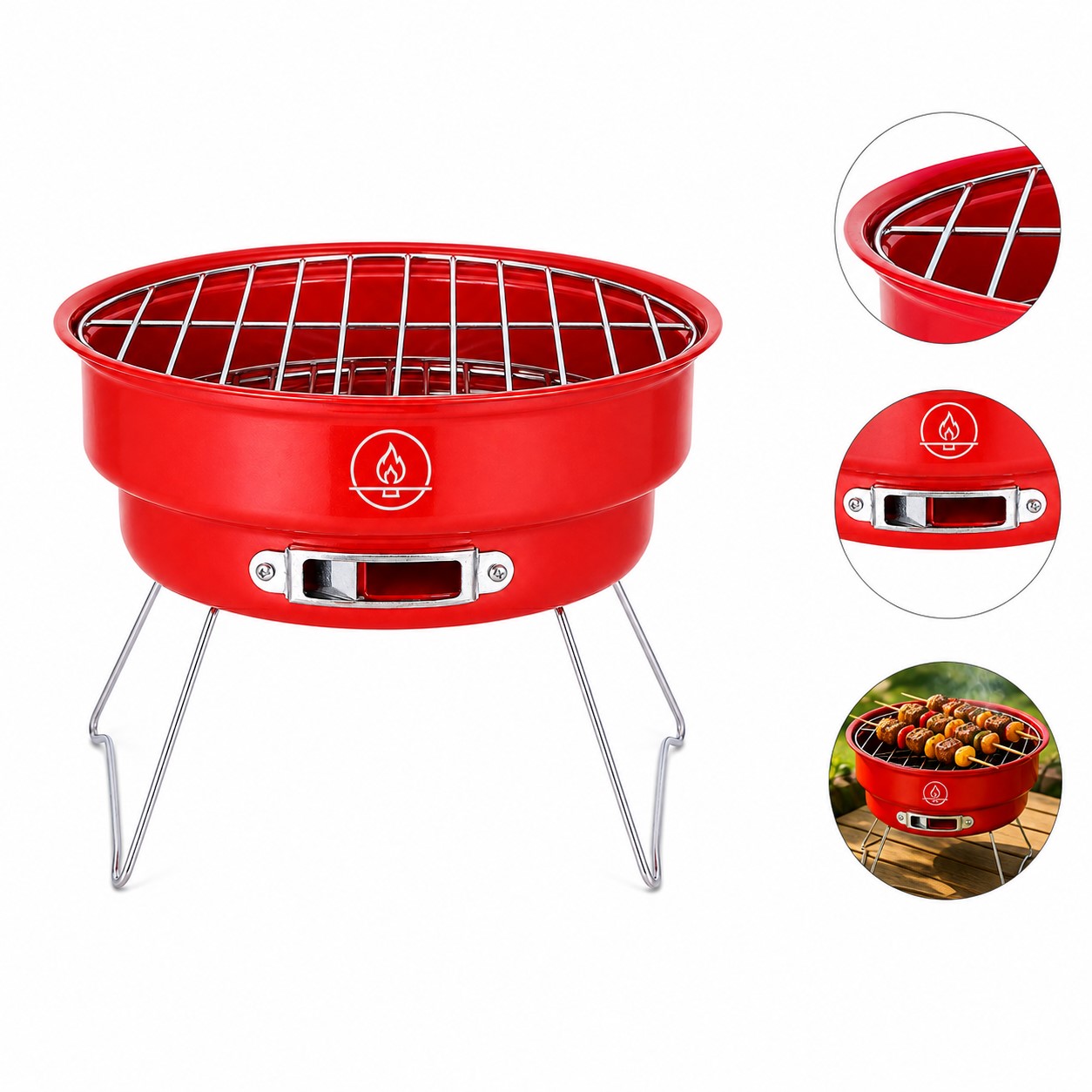 Compact Steel Dual Use Grill And Cooler