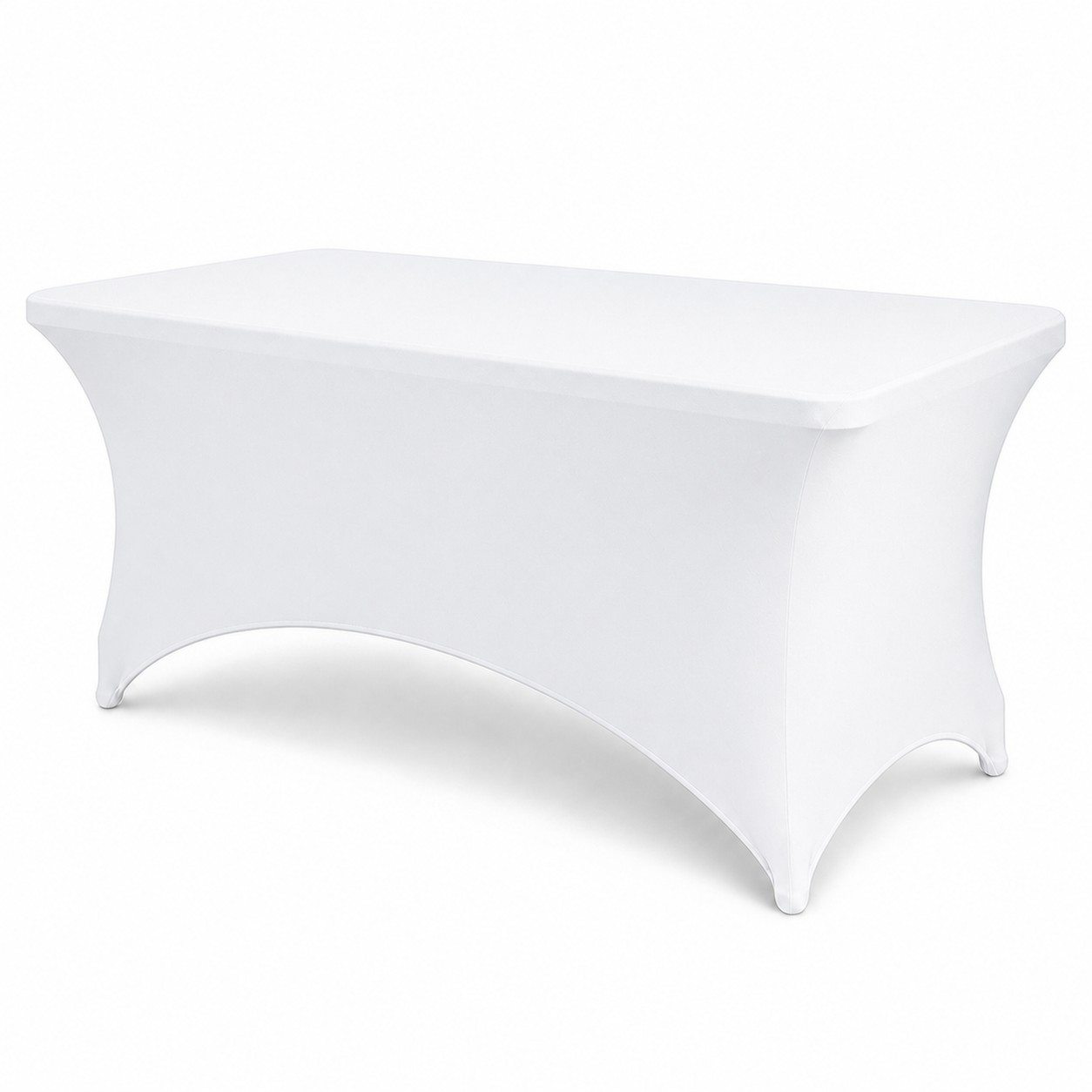 Fitted Spandex Event Tablecloth — White