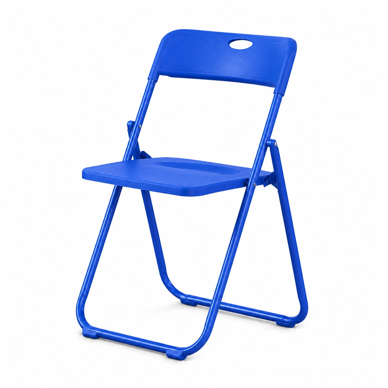 Portable Plastic Folding Chair — Blue