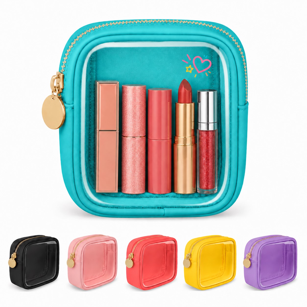 Mini Clear PVC Zipper Makeup Bag