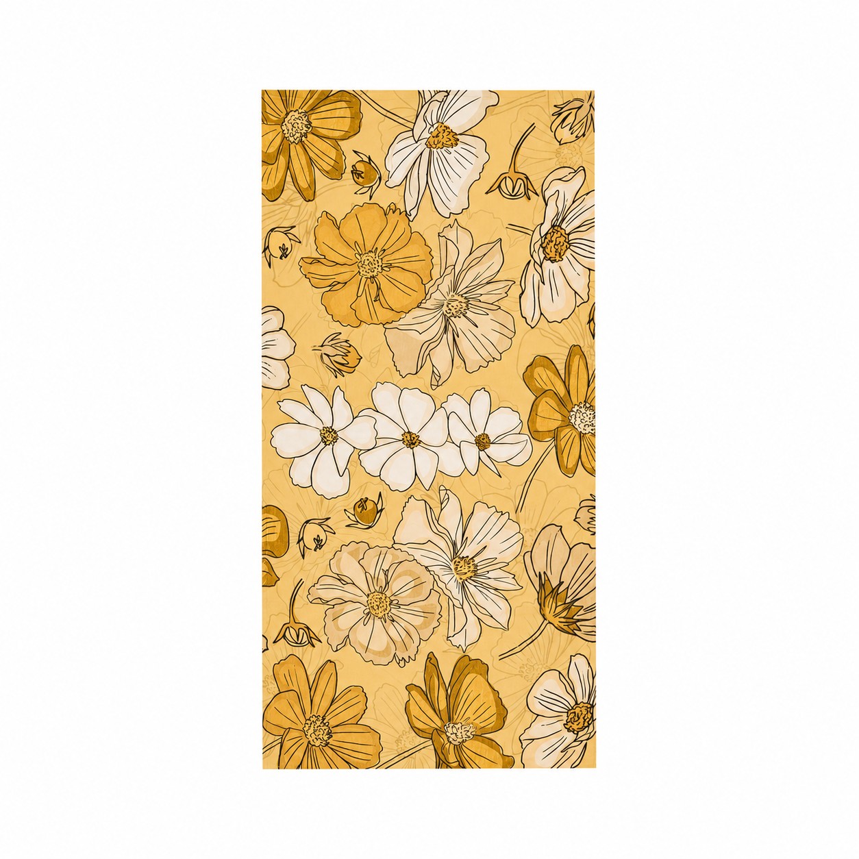 Cotton Velour Beach Towel — Gold