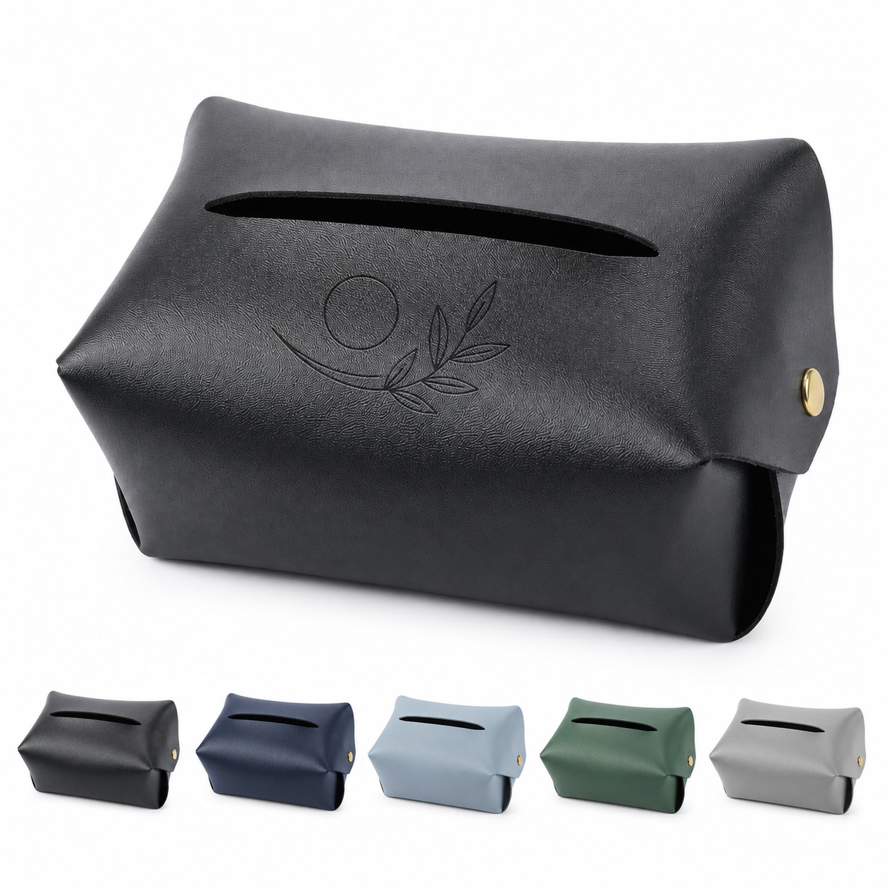 Foldable PU Leather Tissue Box Cover