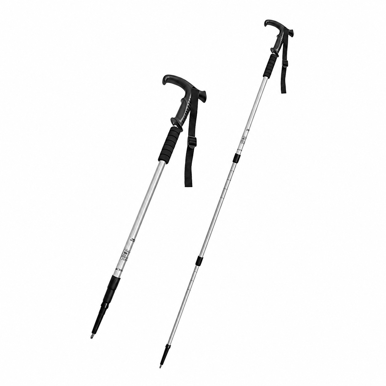 Adjustable Aluminum Trekking Pole — Silver