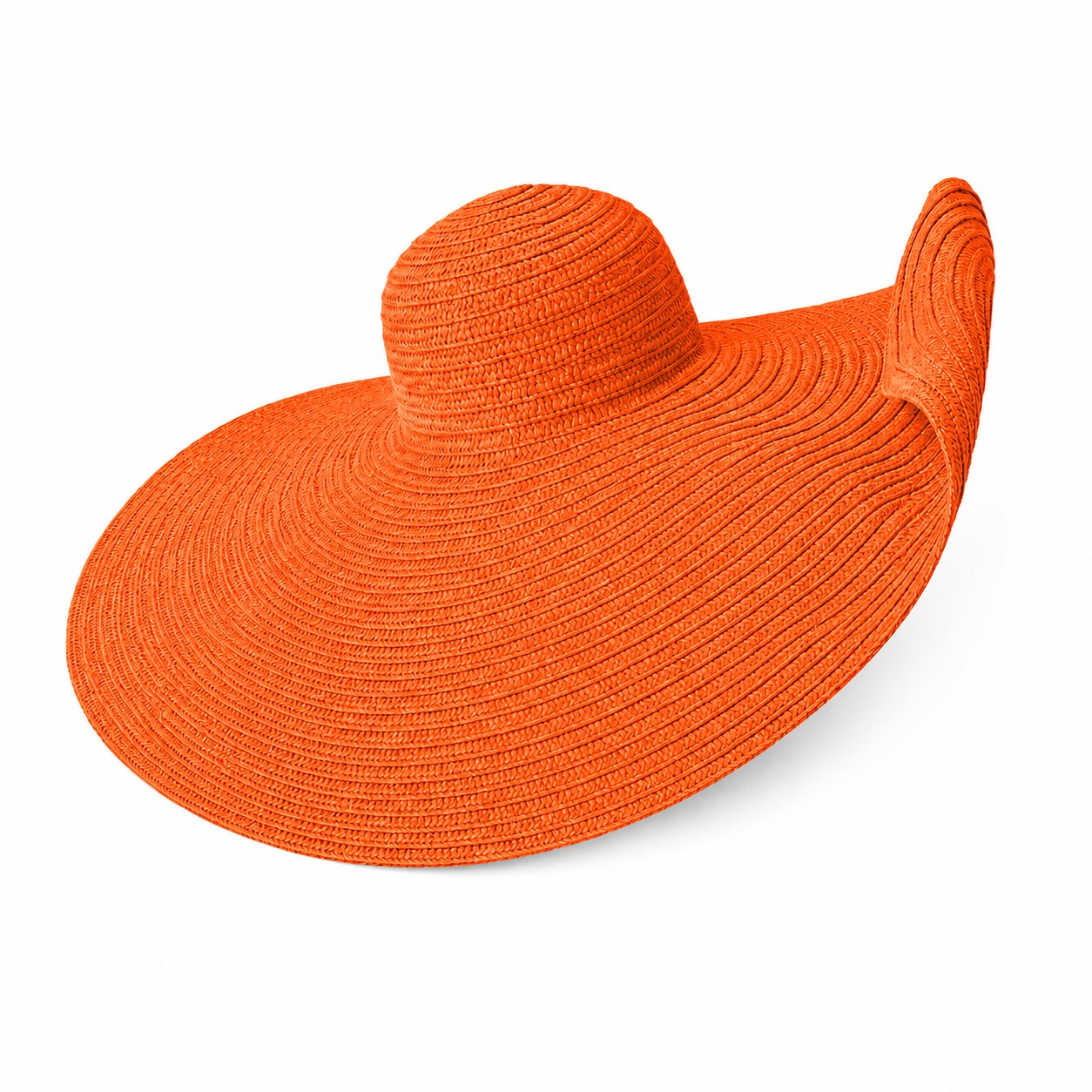 Straw Sun Hat — Orange