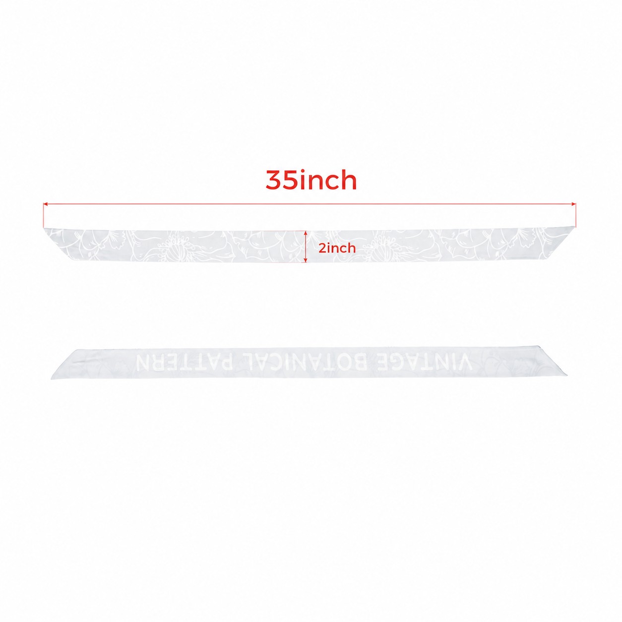 50D Polyester Smooth Surface Scarf — Clear White