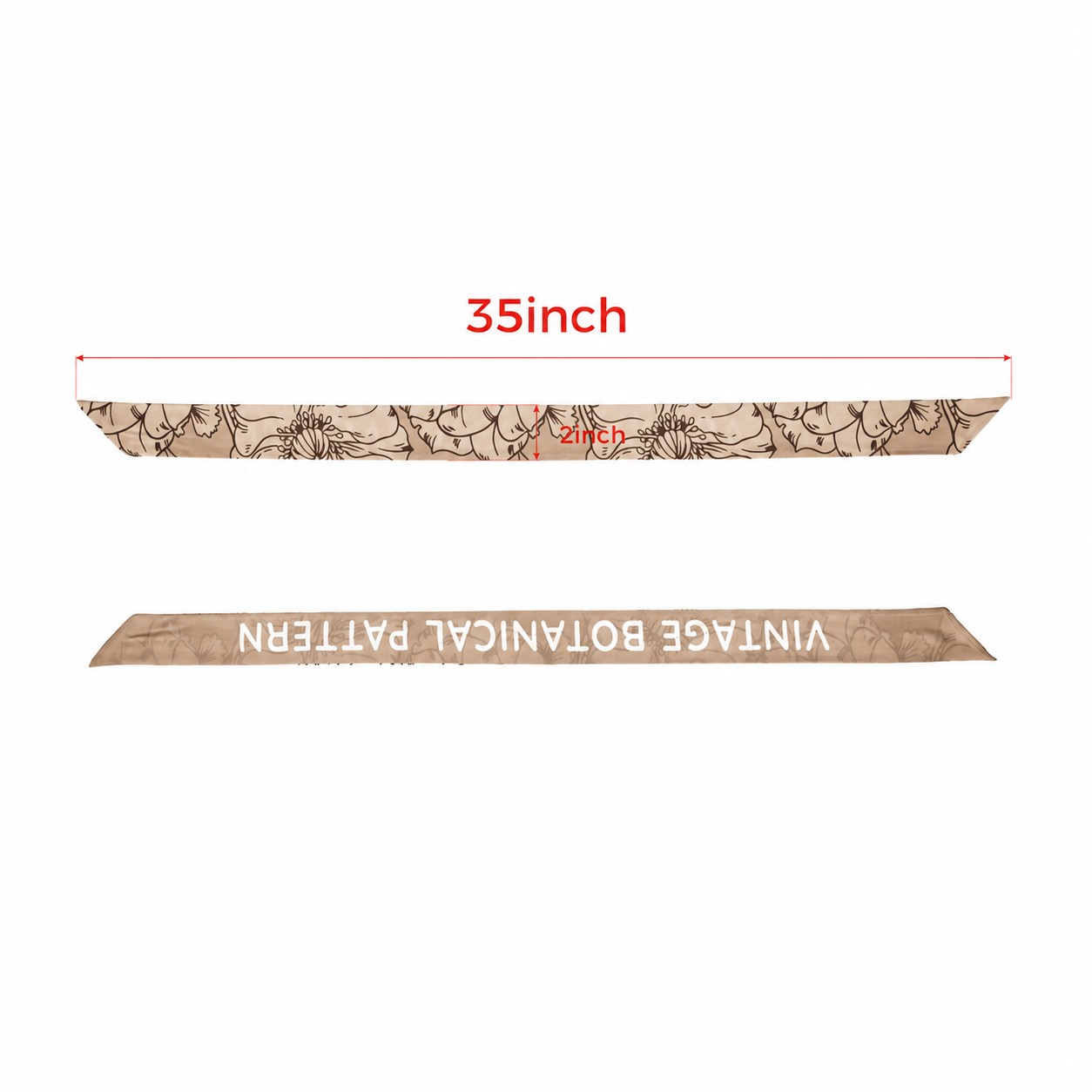50D Polyester Smooth Surface Scarf — Brown