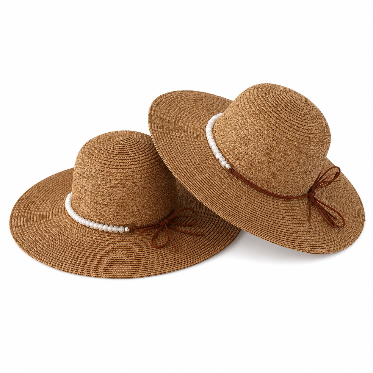 Pearl Band Wide Brim Sun Hat