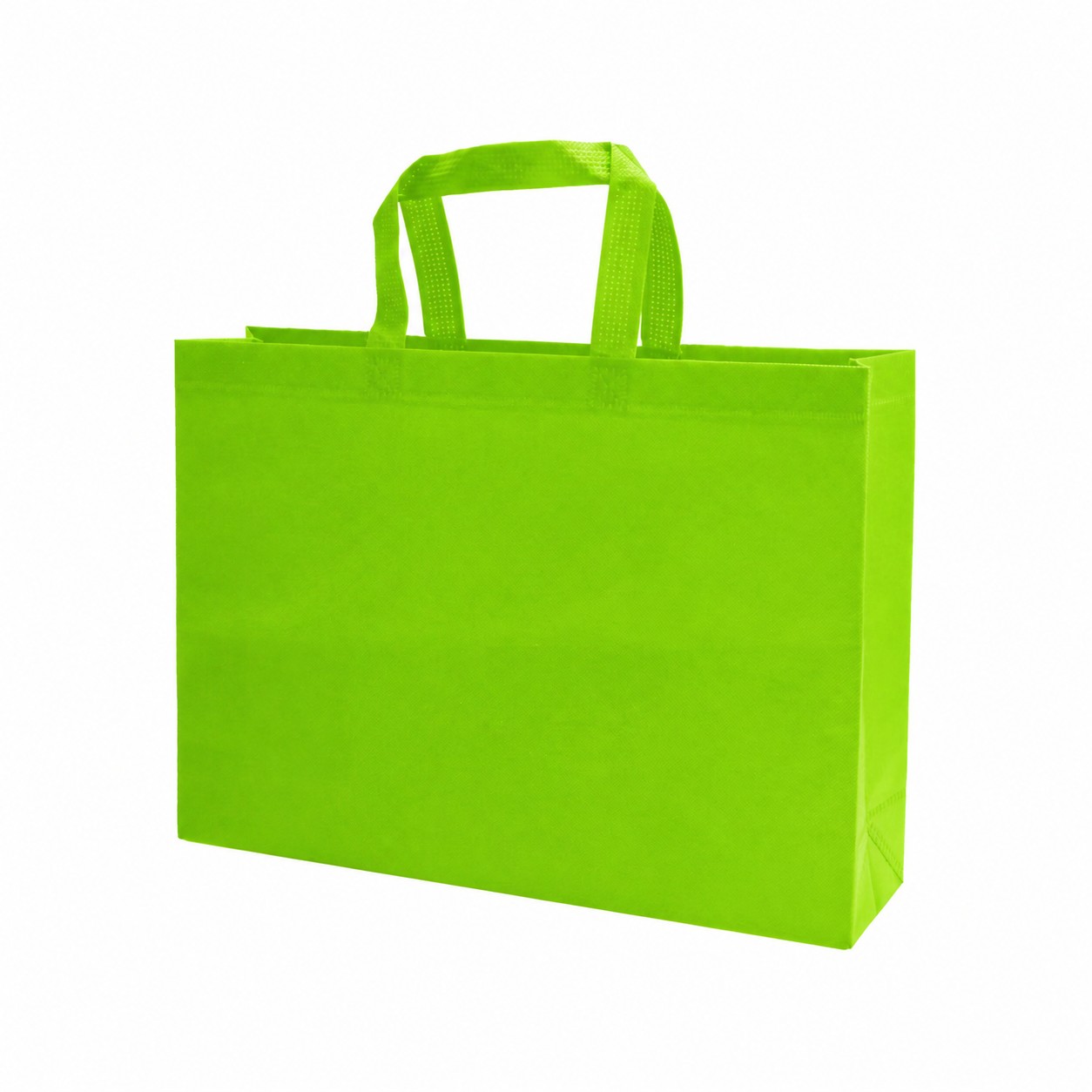 Heat-Sealed Edge Tote Bag — Lime Green