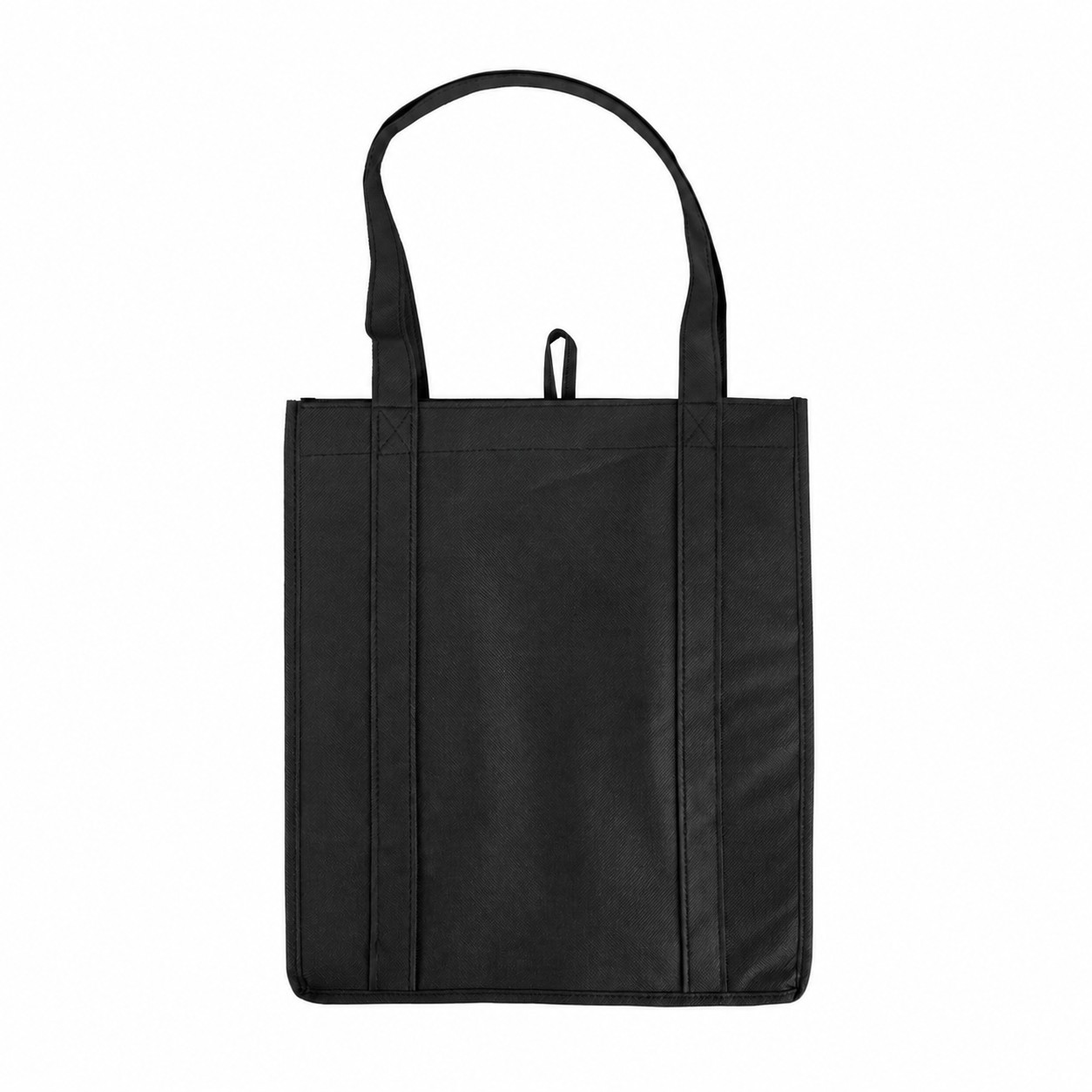 Large Reinforced Handles Tote Bag — Black
