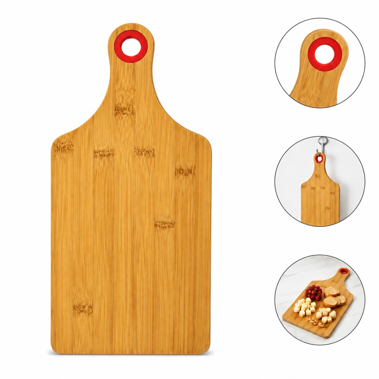 Hanging Ring Bamboo Serving Board