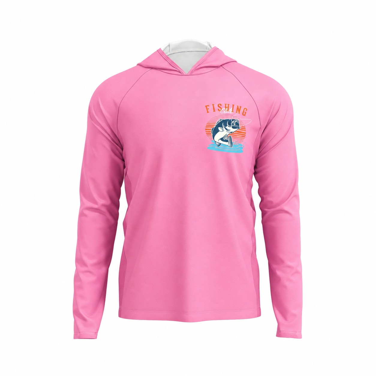 Polyester Mesh Fabric Hoodie — Pink