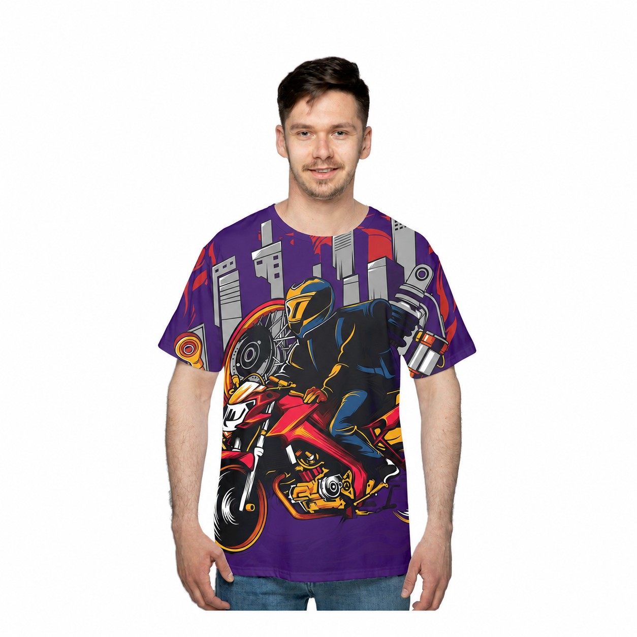 Short Sleeve Fit T-Shirt — Purple