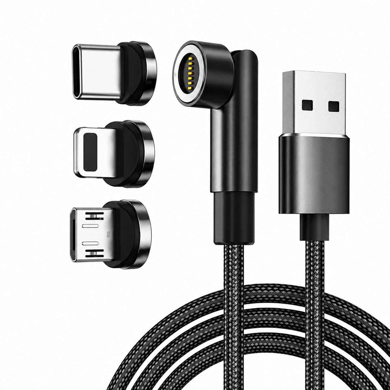 Magnetic Rotating Charging Cable Kit