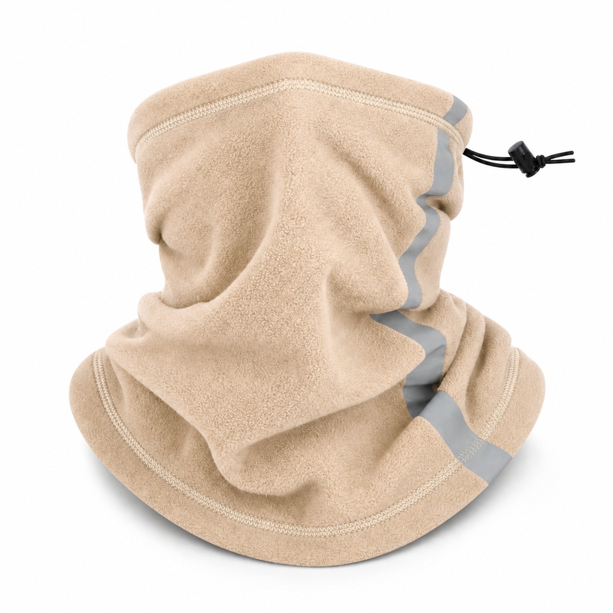 Reflective Safety Bandanna Scarf — Beige