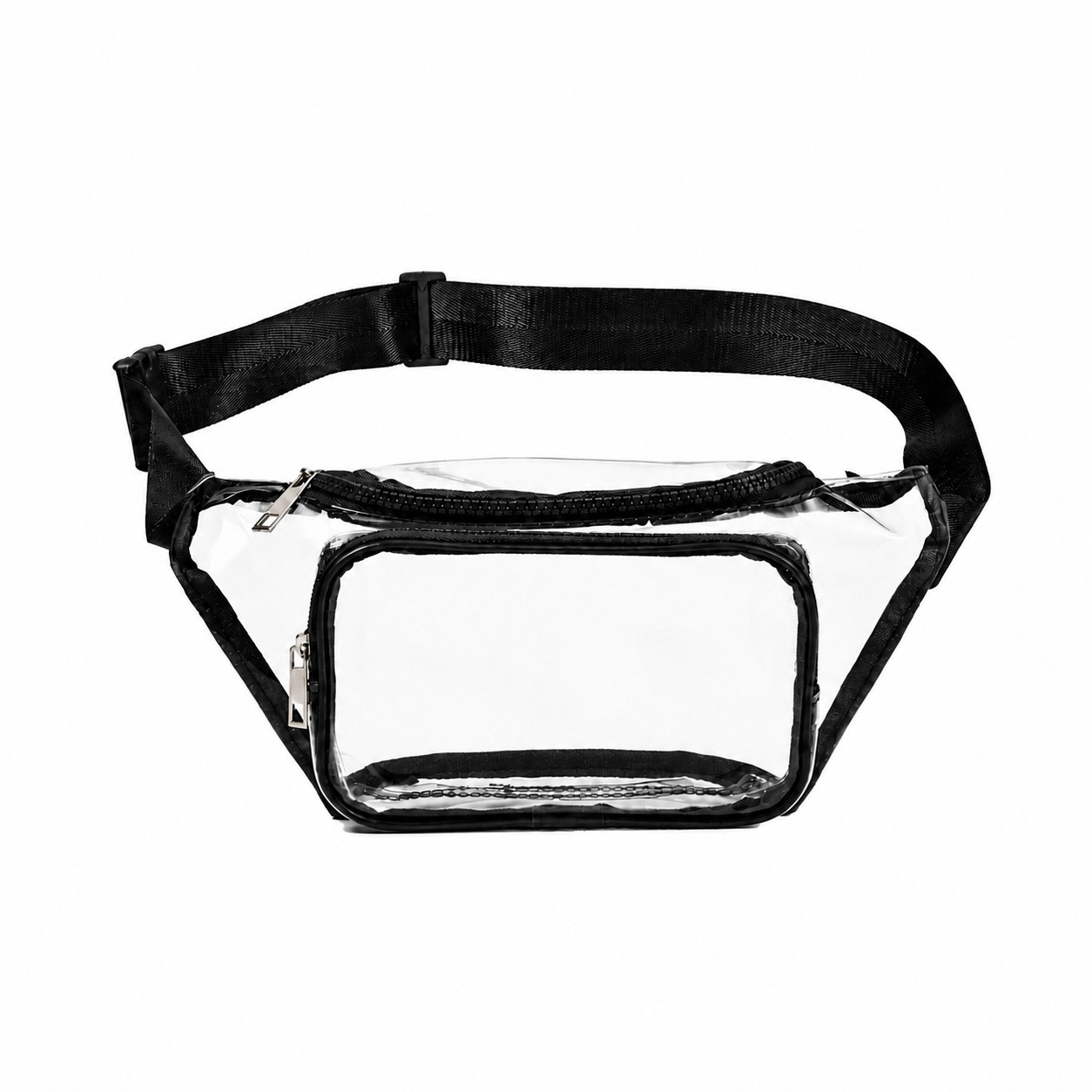 Clear PVC Fanny Pack — Black