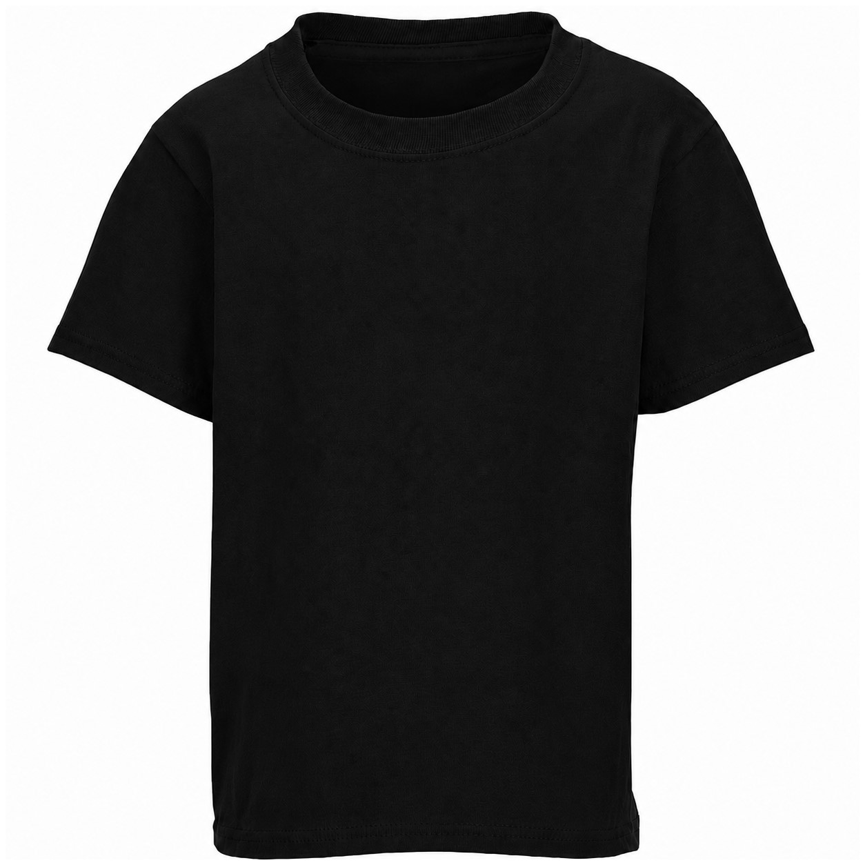 Youth Midweight Cotton Crewneck T-Shirt — Black