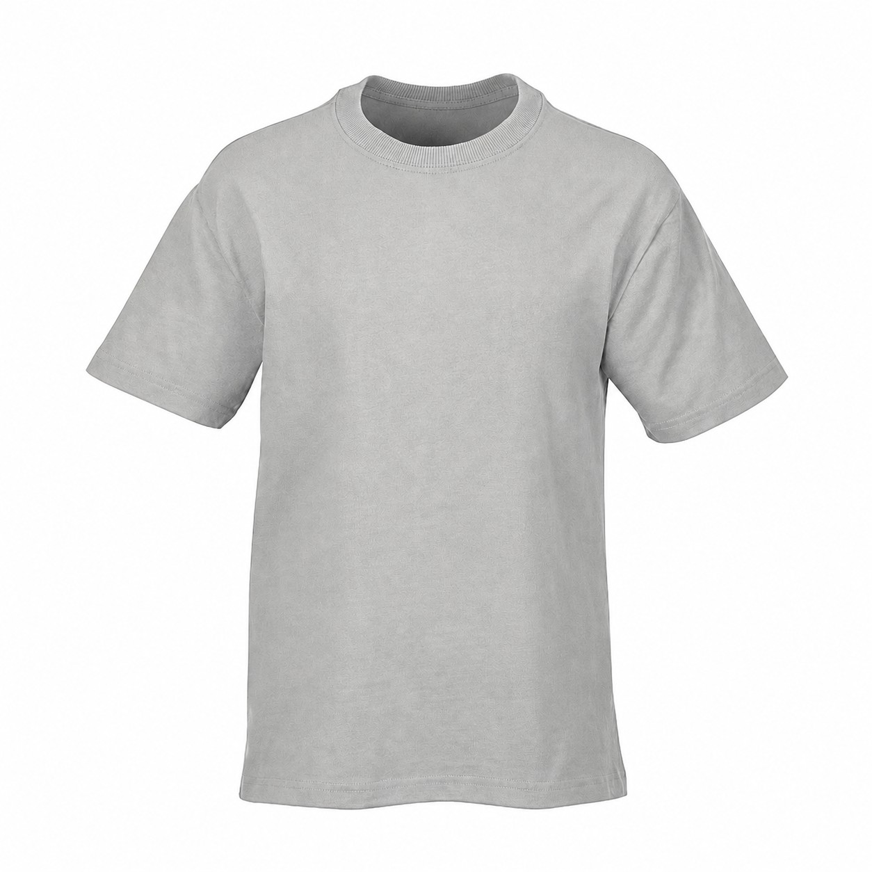 Heavyweight Cotton Polyester Crewneck Shirt — Silver