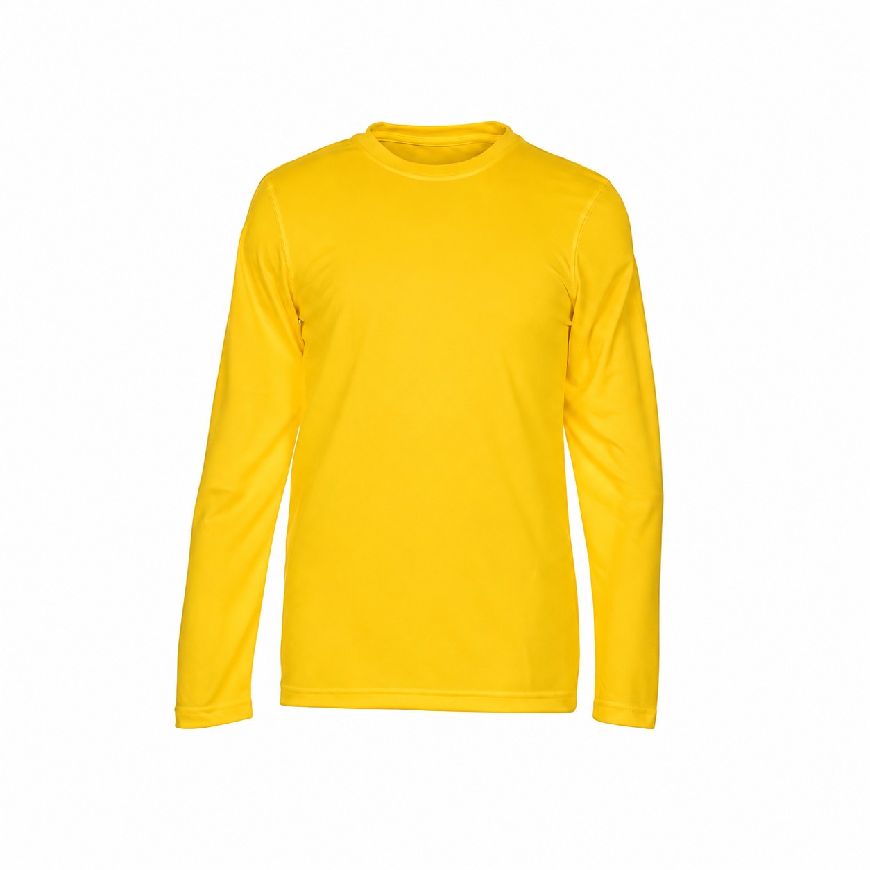 Polyester Stain Release Long Sleeve Shirt — Yellow
