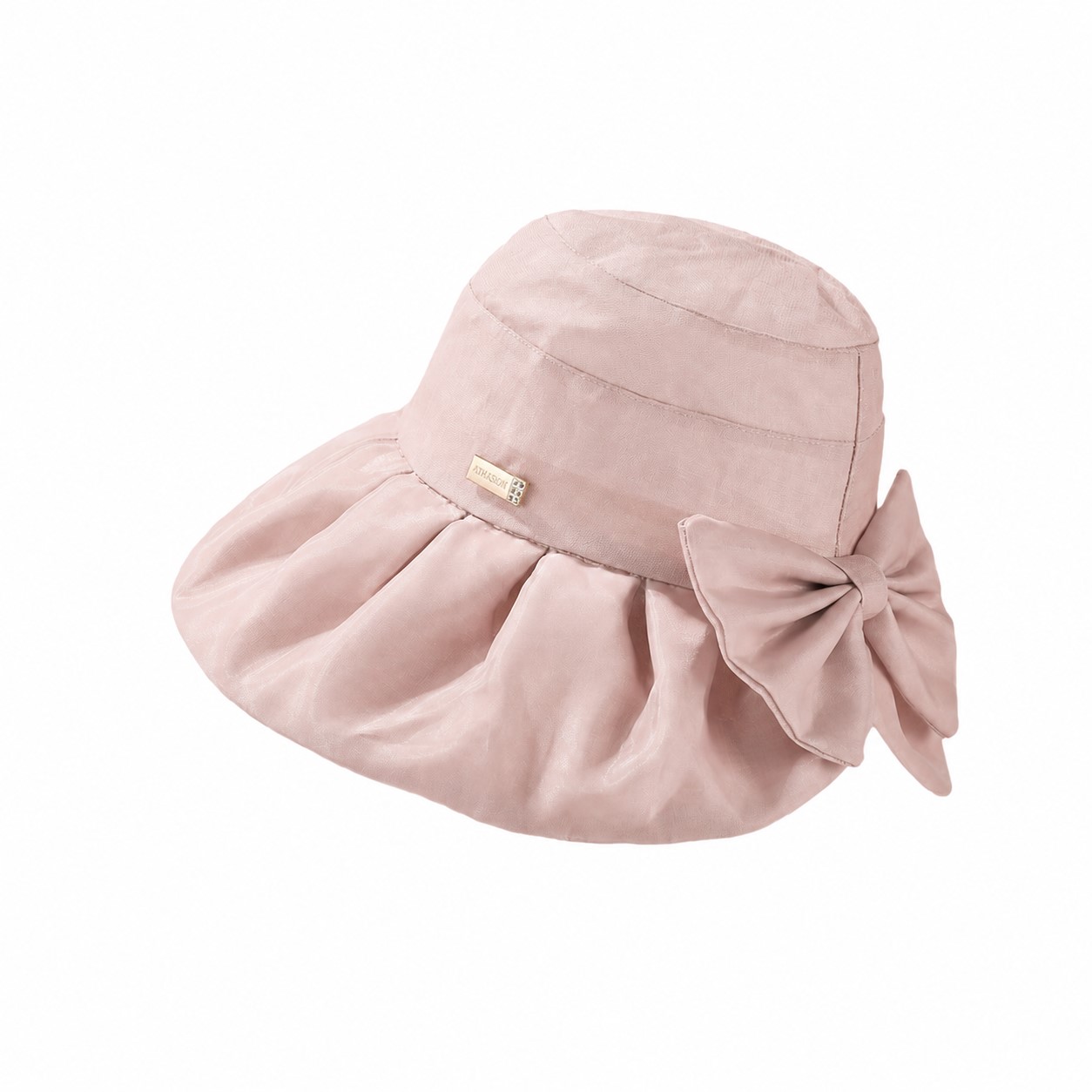 Organza Ribbon Bucket Sun Hat — Lotus Root Pink