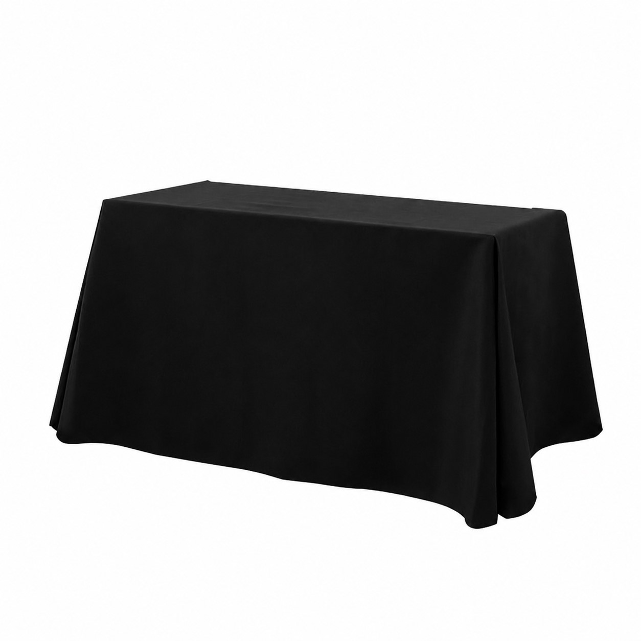 Polyester Booth Tablecloth Cover — Black