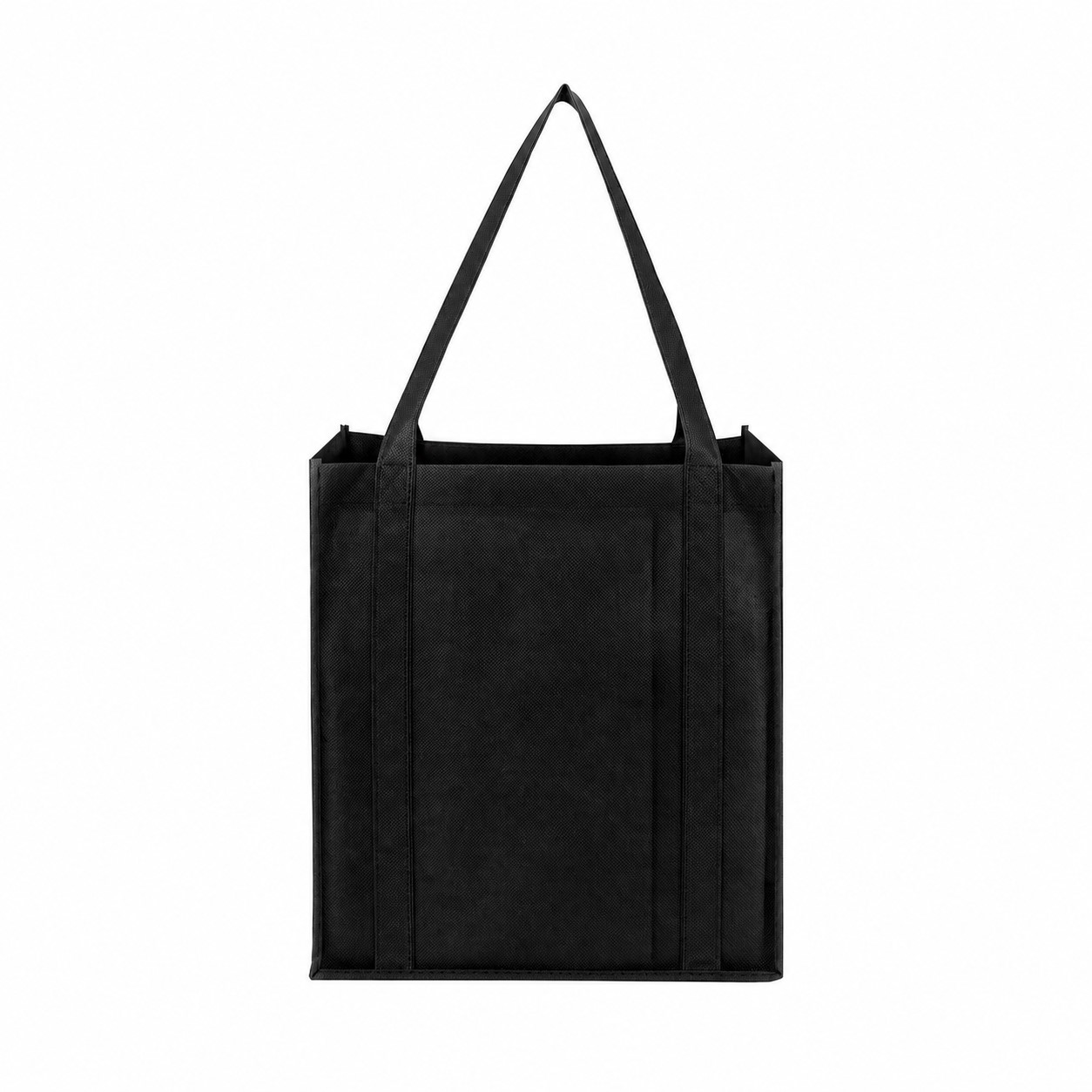 Grocery Reinforced Handles Tote Bag — Black